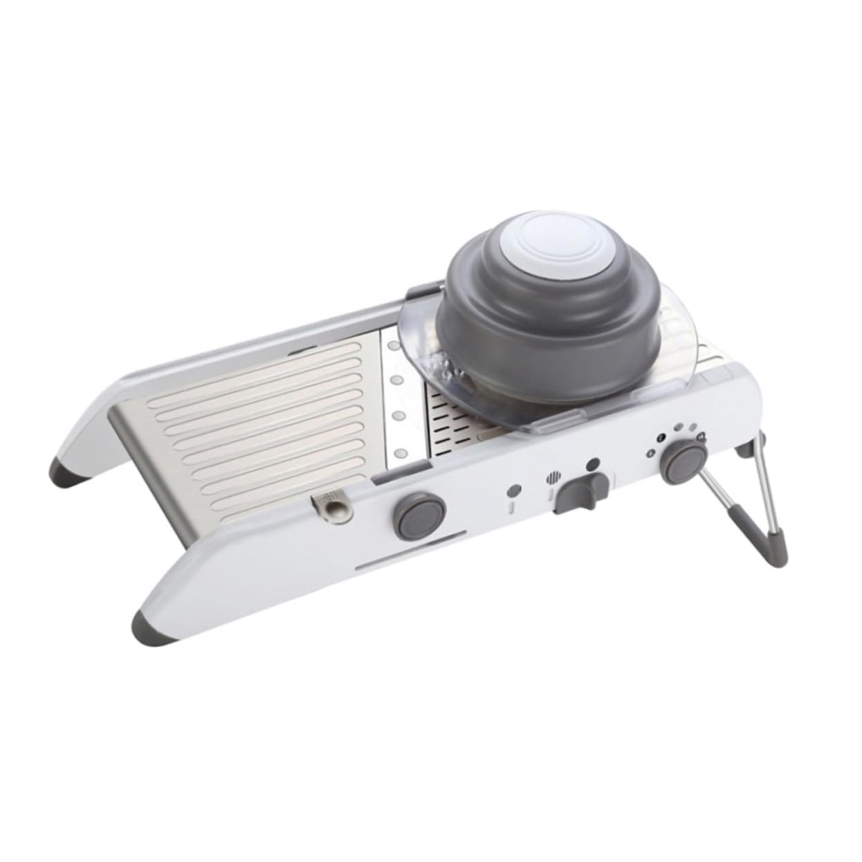 OUNONA Adjustable Stainless Steel Food Slicer and Vegetable Shredder with Interchangeable Drums Multi Function Chopper for Easy Cheese and Vegetable Cutting for Meal Prep