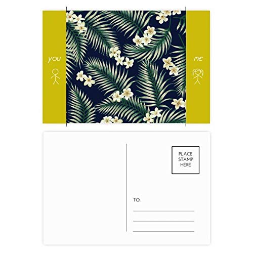Carte postale art plante blanche pour décorer un bureau ou écrire un merci