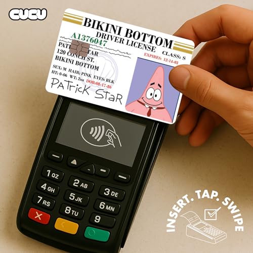 Patrick License Credit Card Skin Debit Card Stickers for Key, Debit, Credit, Bank Card 4PCS Card Skin for Adults4