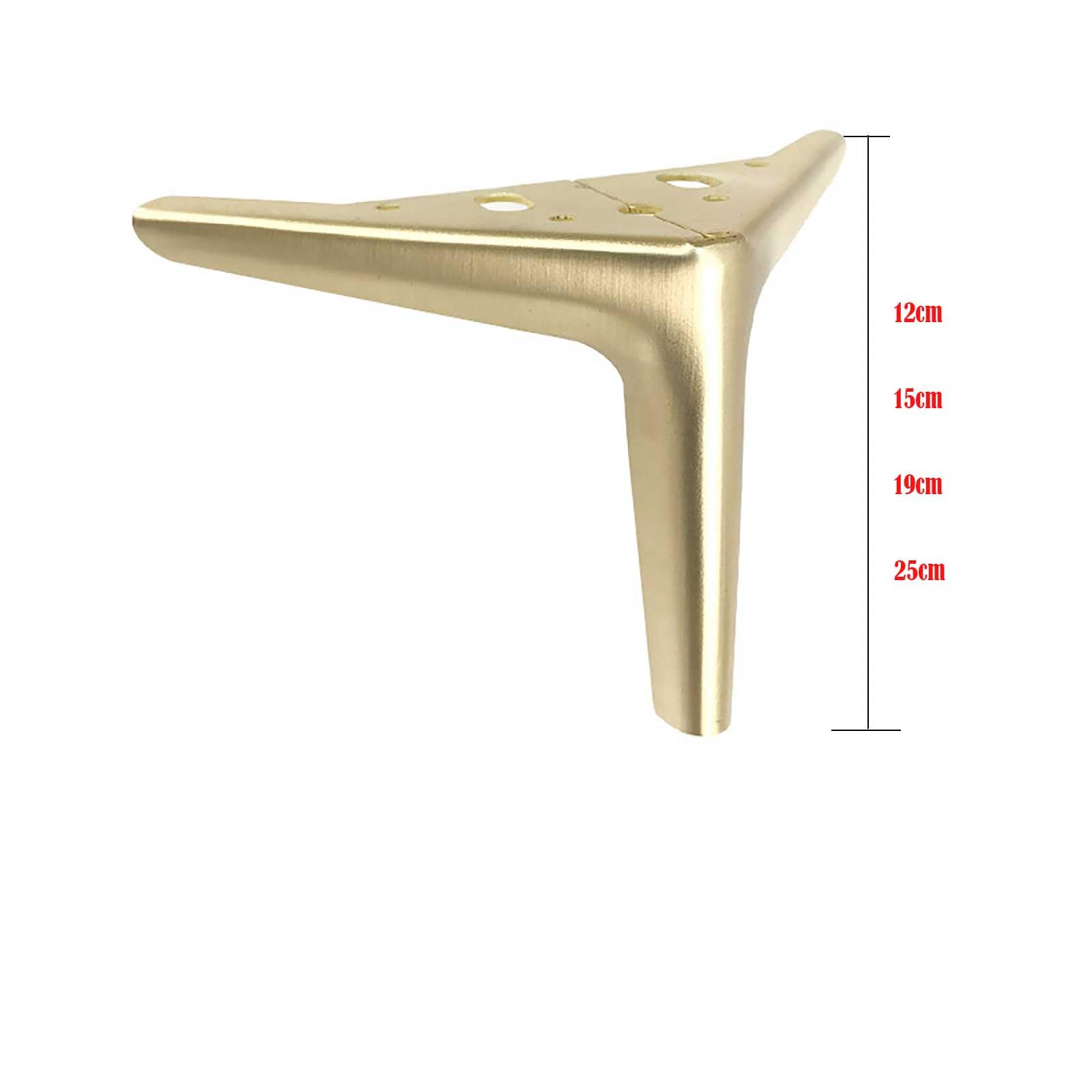 4X Patas para Muebles, Piernas ligeras de lujo de la ayuda de los muebles Piernas del ，para DIY Muebles Metal Patas de Mesa gabinete,Armario,gabinetes de TV,cajones (25CM,Wood Grain Brown)