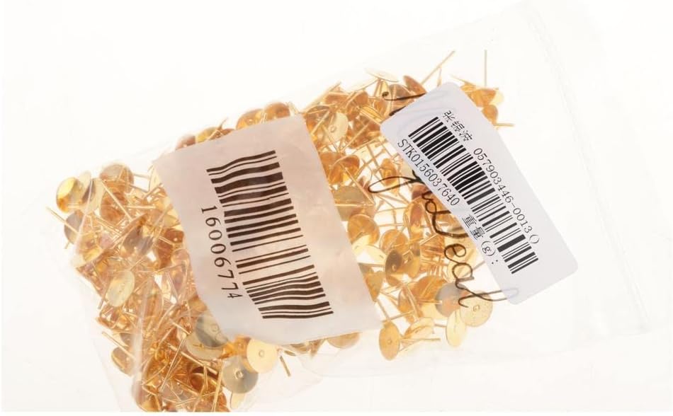 Club Bollywood®Wholesale Blank Earrings Pin Post Stud Findings DIY 300Pcs Flat Post Gold|Jewelry & Watches|Fashion Jewelry|Earrings|1 Pack Wholesae(Choose Style and Quantity 200/300/400/500 Pieces)