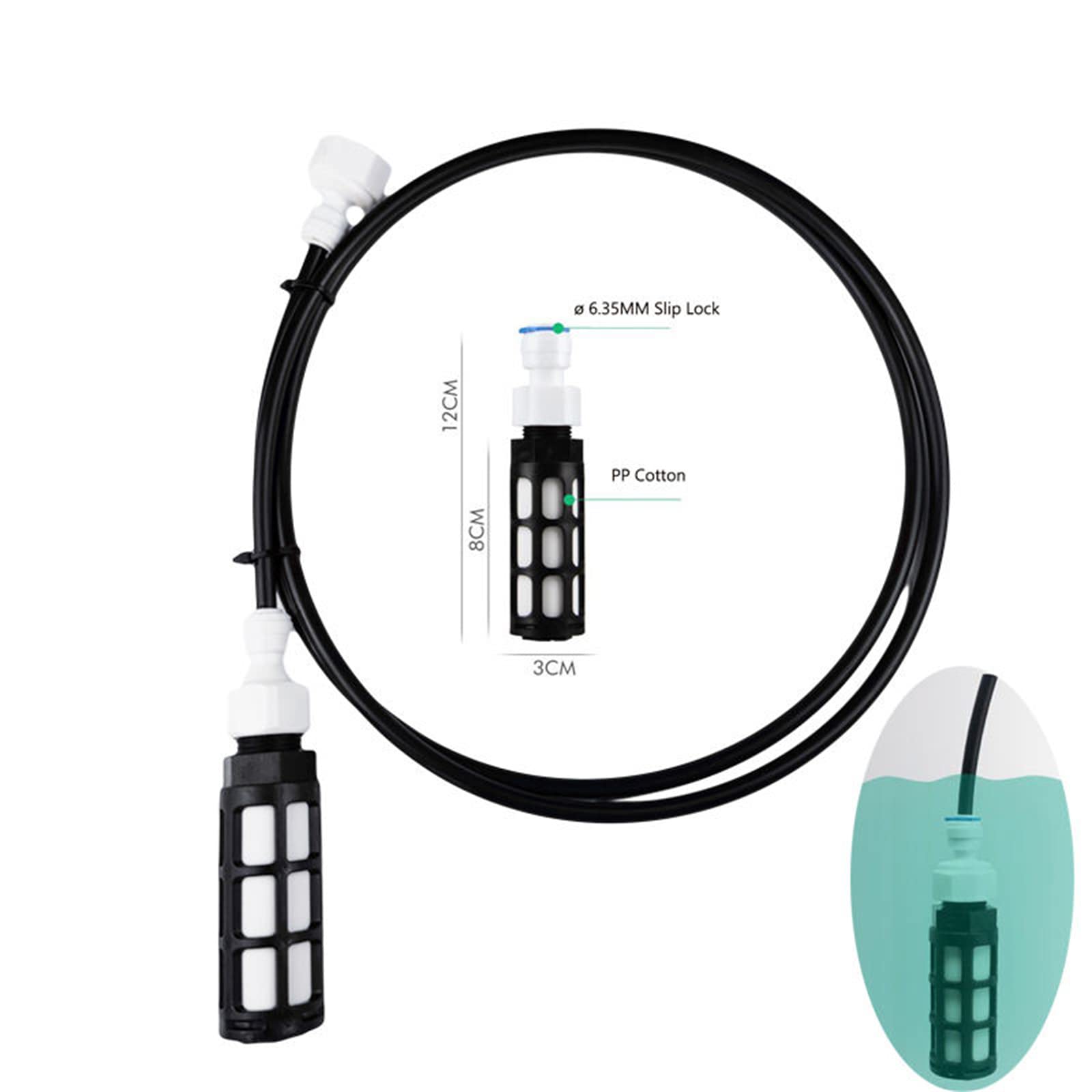Kit di irrigazione a goccia, Kit di nebulizzazione con pompa, microgocciolamento, tubo da 1/4", ugello regolabile, for patio diverse dimensioni(20 meters+24 heads)