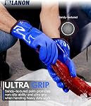 LANON PVC Coated Cold Proof Heavy Duty Gloves, Waterproof Warm Work Gloves for Freezer Work, Oil Resistant, Non-Slip, Large