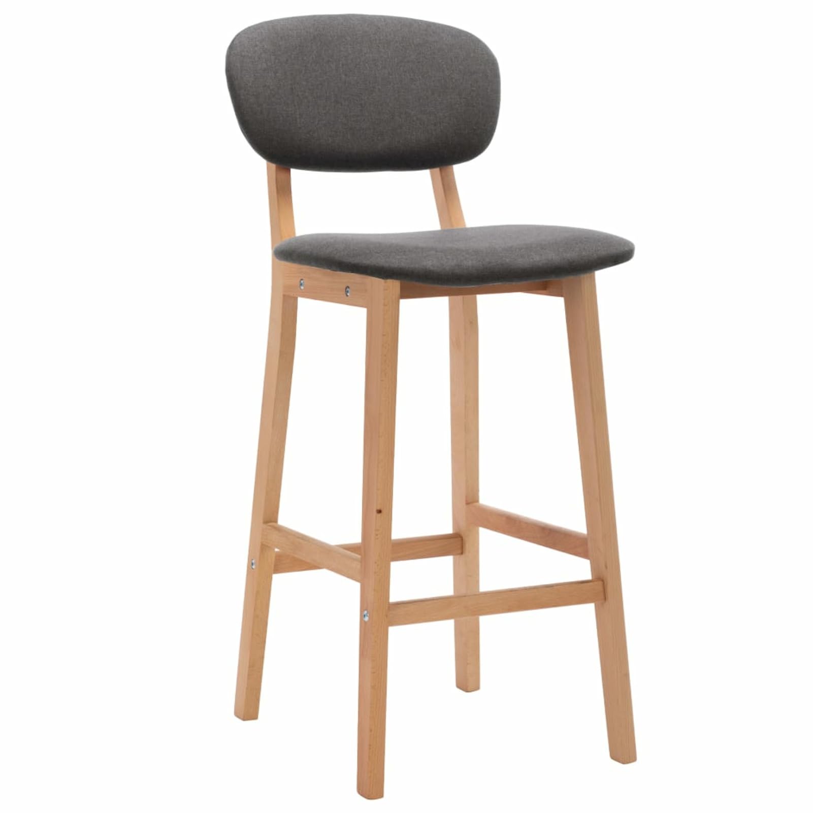 Homgoday Taburetes de bar, 2 unidades, gris oscuro, de tela, silla de oficina, silla de oficina, bar, silla de escritorio para salón o dormitorio