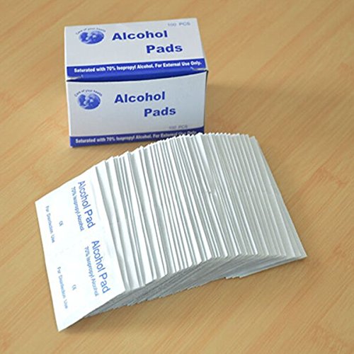 MASUNN 100Pcs Antiphlogosis Alcohol Isopropílico Torunda Almohadillas Pieza Toallita Antiséptica Limpieza Cuidado De La Piel