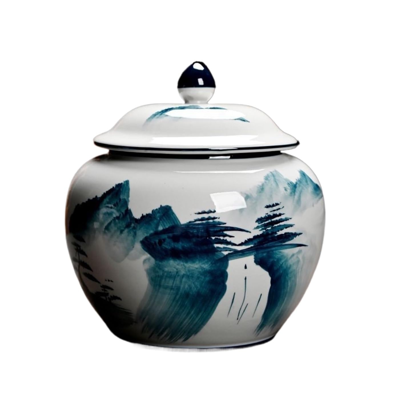 Vase With Lid, Ceramic Ginger Jar