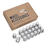 20pcs Silver Bulge Lug Nuts - Metric 12x1.5 Threads - Ball Radius Seat - Compatible with Honda Acura Vehicles - Closed End - 1.4 inch Length - Installs with 19mm or 3/4 inch Hex Socket