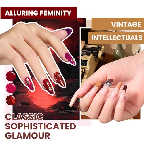 Image of Beetles 110 PCS Gel Nail Polish Set, 100 Colors Infinite Inspiration Gift Spree All Season Red Brown Green Black Gel Polish with 5Pcs Base Top Coat Soak Off UV for Manicure Lovers DIY at Home