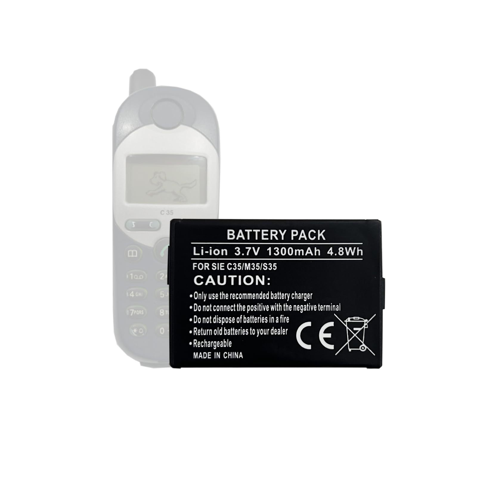 Batteria Li-Ion 1300mAh Per Siemens C35, M35, S35 E Gigaset - Sostitutiva V30145-K1310-X12T