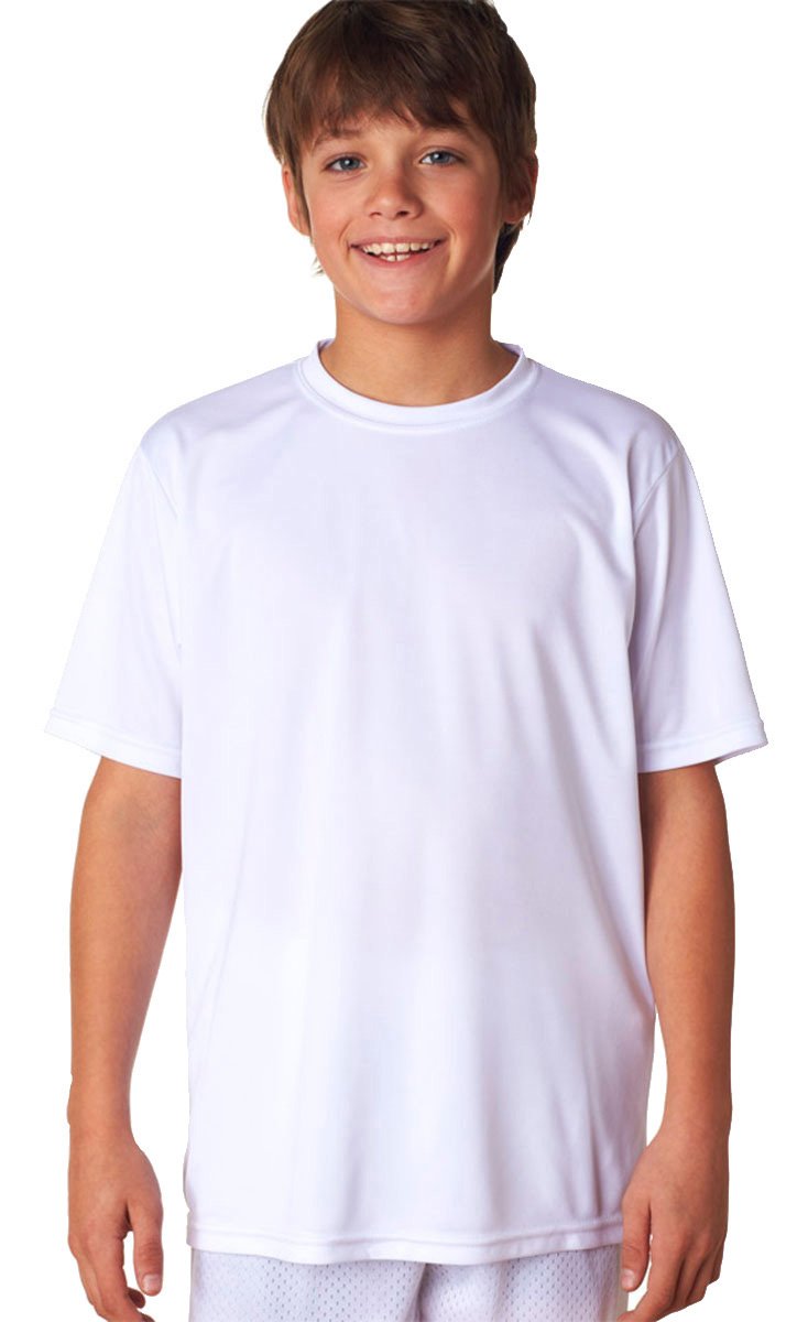 A4 Kühlendes Performance-T-Shirt mit Rundhalsausschnitt und kurzen Ärmeln für Jugendliche