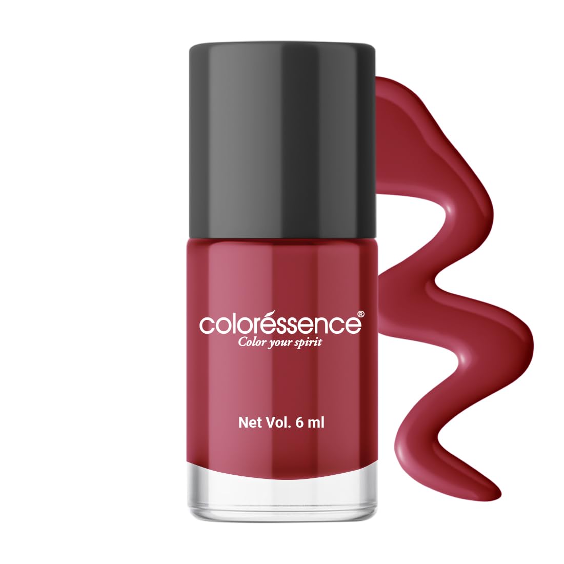 Coloressence Cute Coats Long Lasting Nail Paint | Chip Resistant | Quick Dry | One Swipe Application | Toxin Free|Magenta Sparkle-6ml