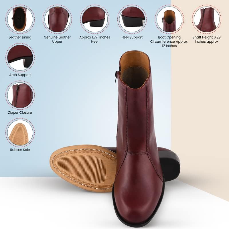 Image of LIBERTYZENO Mens Animal Print & Plain Leather Adults High Ankle Retro Dress Boots for Easter Gift