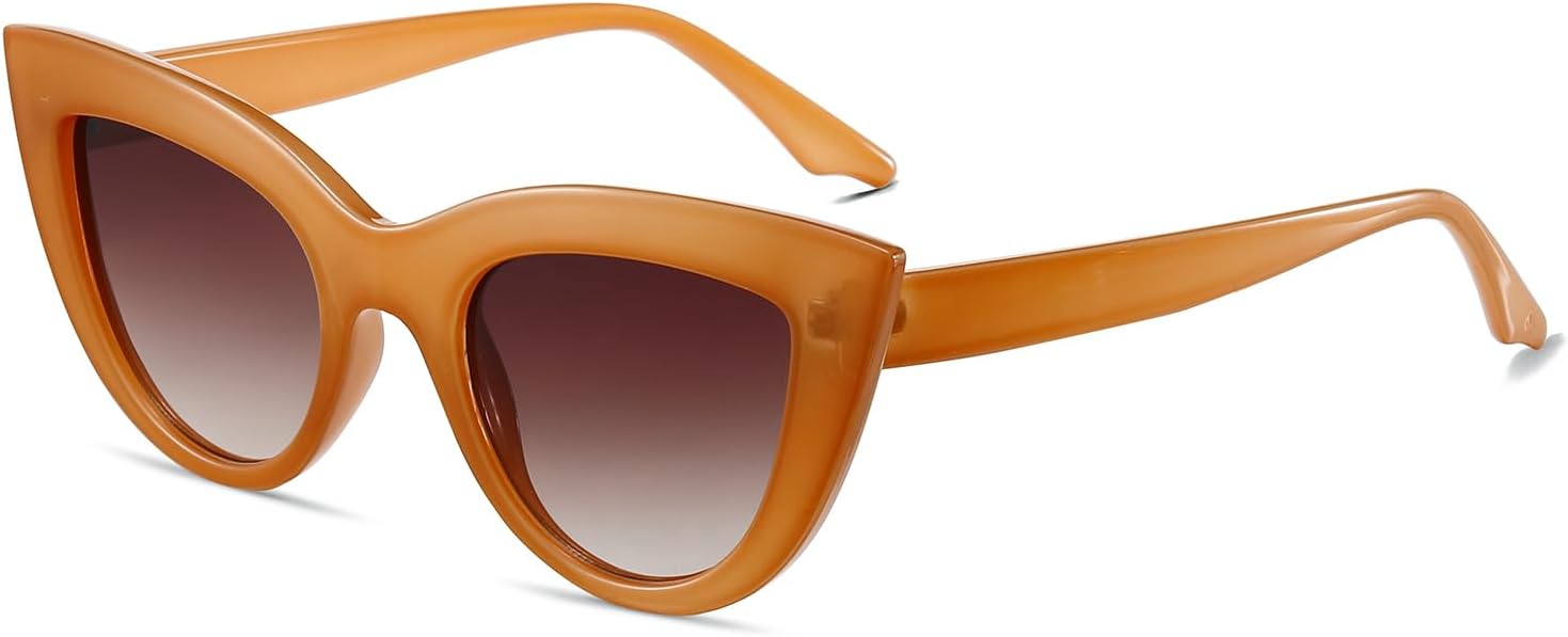 Freckles Mark Vintage Retro Cateye Sunglasses for Women Bold Colorful Cat Eye UV400 Protection - Image 2