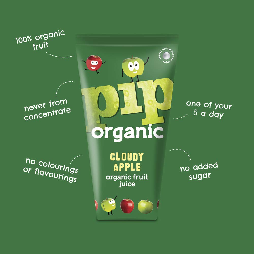 Pip Organic Cloudy Apple Juice Organic Fruit Juice 1 of Your 5 a Day Recyclable Packaging