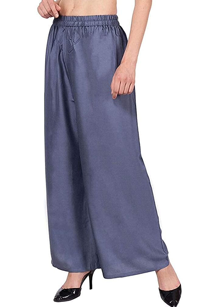 GenericWomen's 100% Pure & Soft Rayon Palazzo (Waist Size 28" inch to 40" inch)