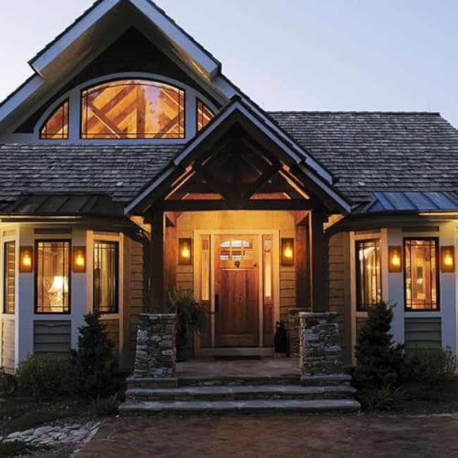 Outdoor Wall Light Fixtures, Exterior Wall Lantern Sconce Matte Black Outside Porch Lights for House with Clear Glass, Modern Wall Lamps for Patio Garage Entryway Front Door 2 Pack KW-7224-2