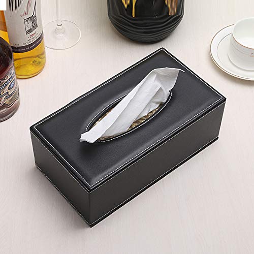 Rhcsz 008 High-End Fashion Pu Leather Tissue Box Holder Black thumb #1