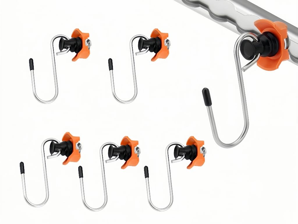 Anlising Ganchos para Rieles de Aerolíneas, 6PCS Airline Rail Fitting para Suspensión, Ganchos para Carril de Aerolínea, Accesorios de Riel de Aerolínea, Gancho de Carril, para Camiones, Remolques