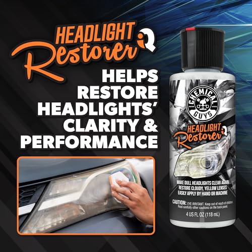Chemical Guys Headlight Restoration & Ceramic Kit, Complete DIY Kit for Removing Yellowing & Oxidation, Includes Restoration Compound, HydroCharge with Microfiber & Applicator - Image 4