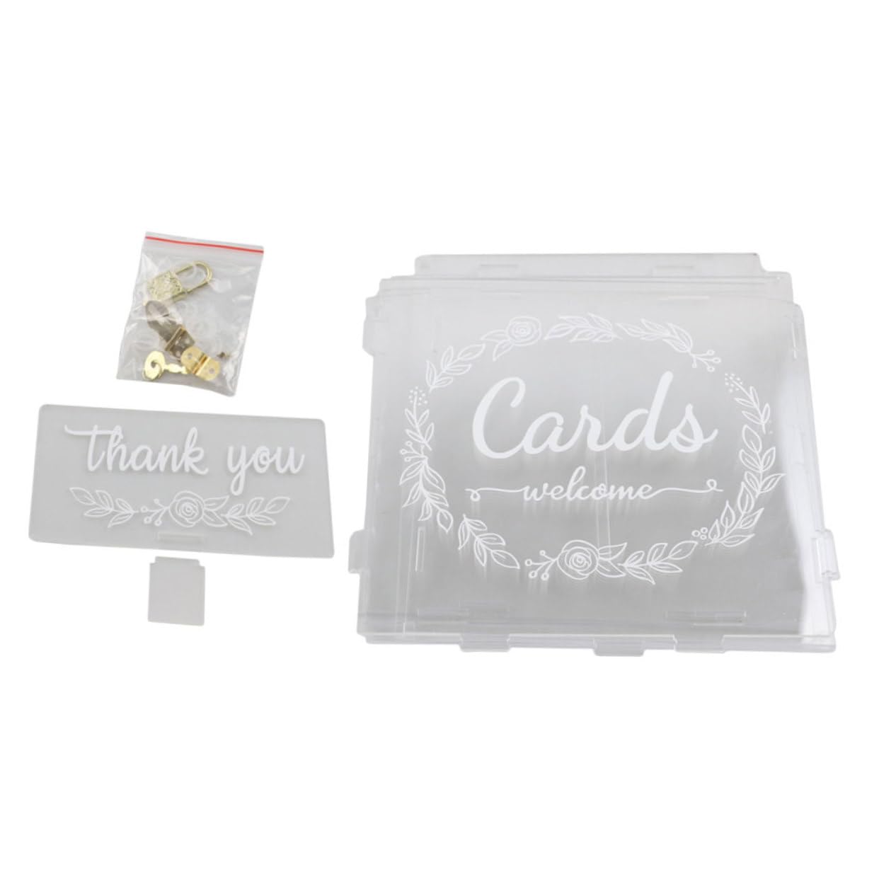 Zerodeko Strukturierte Hochzeitskartenbox Mit Schlitz Und Schloss Transparente Diy Aufbewahrungsbox Für Geschenkkarten Geldgeschenke Und Erinnerungen Für Hochzeitsfeiern