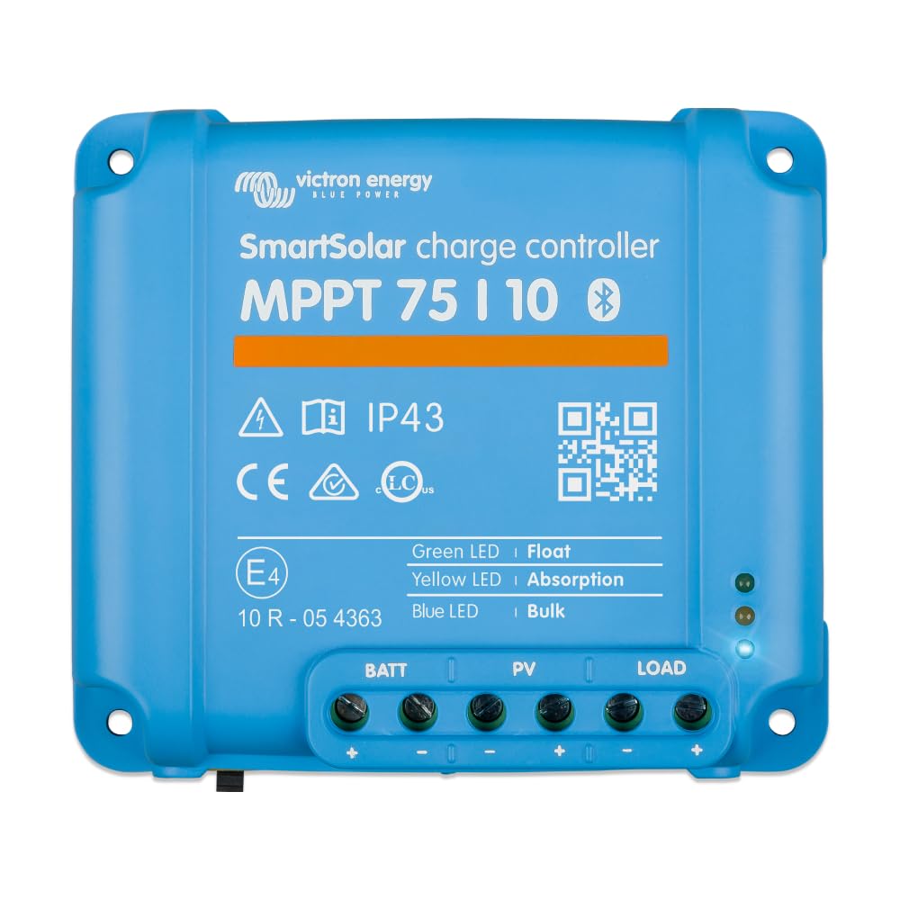 Victron Energy SmartSolar MPPT 75V 10 amp 12/24-Volt Contrôleur de Charge Solaire (Bluetooth)