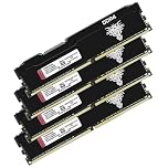 DDR4 3200MHz 64GB Kit (16GBx4) Desktop RAM PC4-25600 UDIMM Non-ECC Unbuffered 1.35V 288 Pin CL16 PC Computer Memory Upgrade Module Support XMP 2.0 Auto Overclocking (Black)