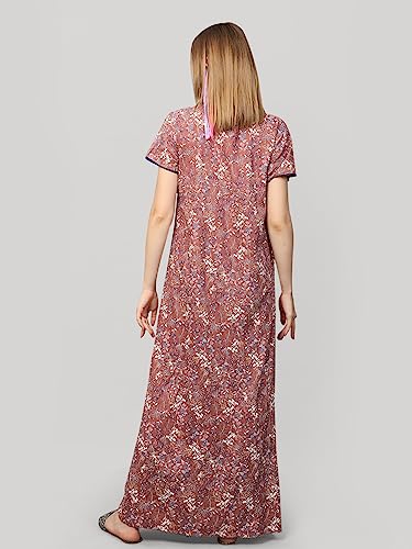 Image of Evolove Women's Viscose Liva Long Maxi Night Gown Nighty Dress with Pocket, Super Soft Comfortable (LNG-Rayon)