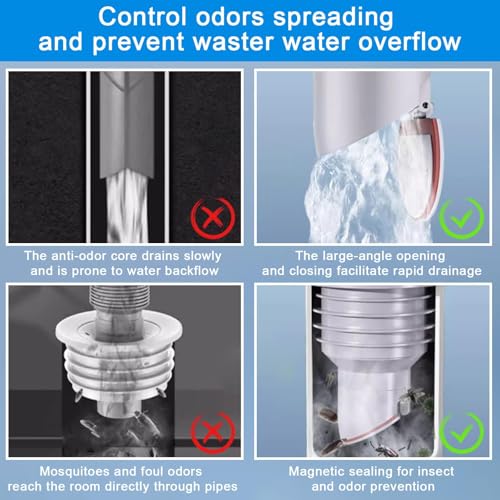 Image of Washing Machine Drain Connector, Anti Odor Floor Drain Plug, Pipe Connector Joint for Kitchen, Bathroom, Laundry, 35-40mm Universal Pipe Cover, Washing Machine Outlet Connector(Please Note The Size)