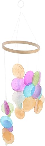 Miniatura 1 de YARDWE Mariposas Decorativas para Pared Wind Chime Outdoor with Hanging Shell Wind Bell in Raibow Hanging Decoration for Home Outside Garden Patio