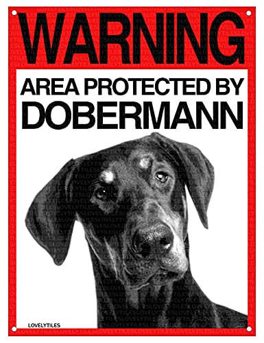 Cartello ATTENTI AL CANE Dobermann – Targa Da Cancello 30x21,5 Cm – Resistente E Antisbiadimento - 2