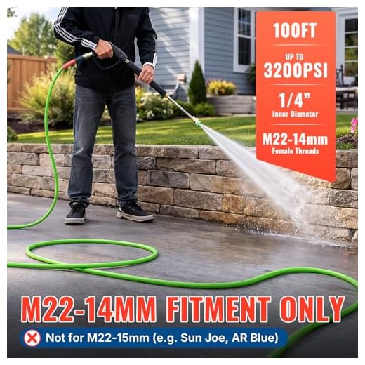 YAMATIC 100FT Flexible Pressure Washer Hose