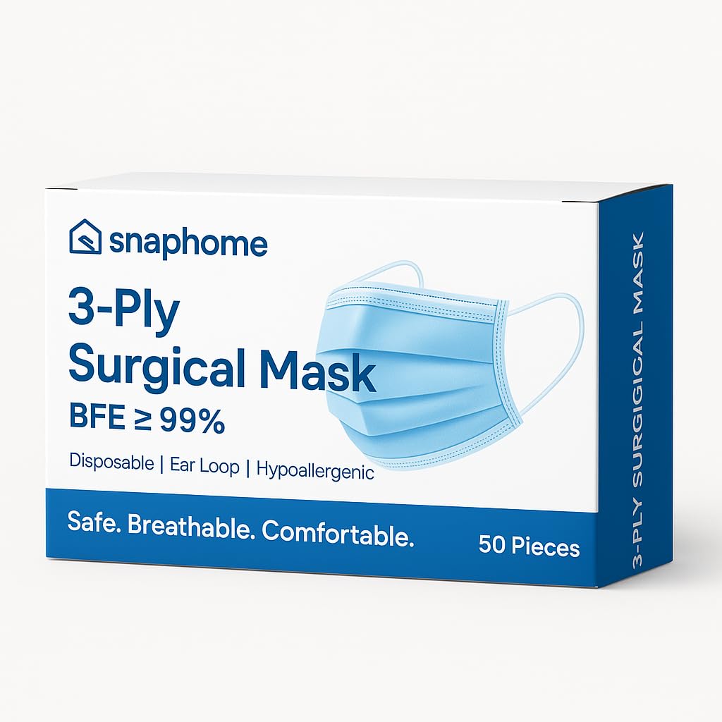 SnapHome Disposable Multilayer Protective Face Mask | 3-Layer Filtration, Breathable & Comfortable | Mask for Daily Use-image-37