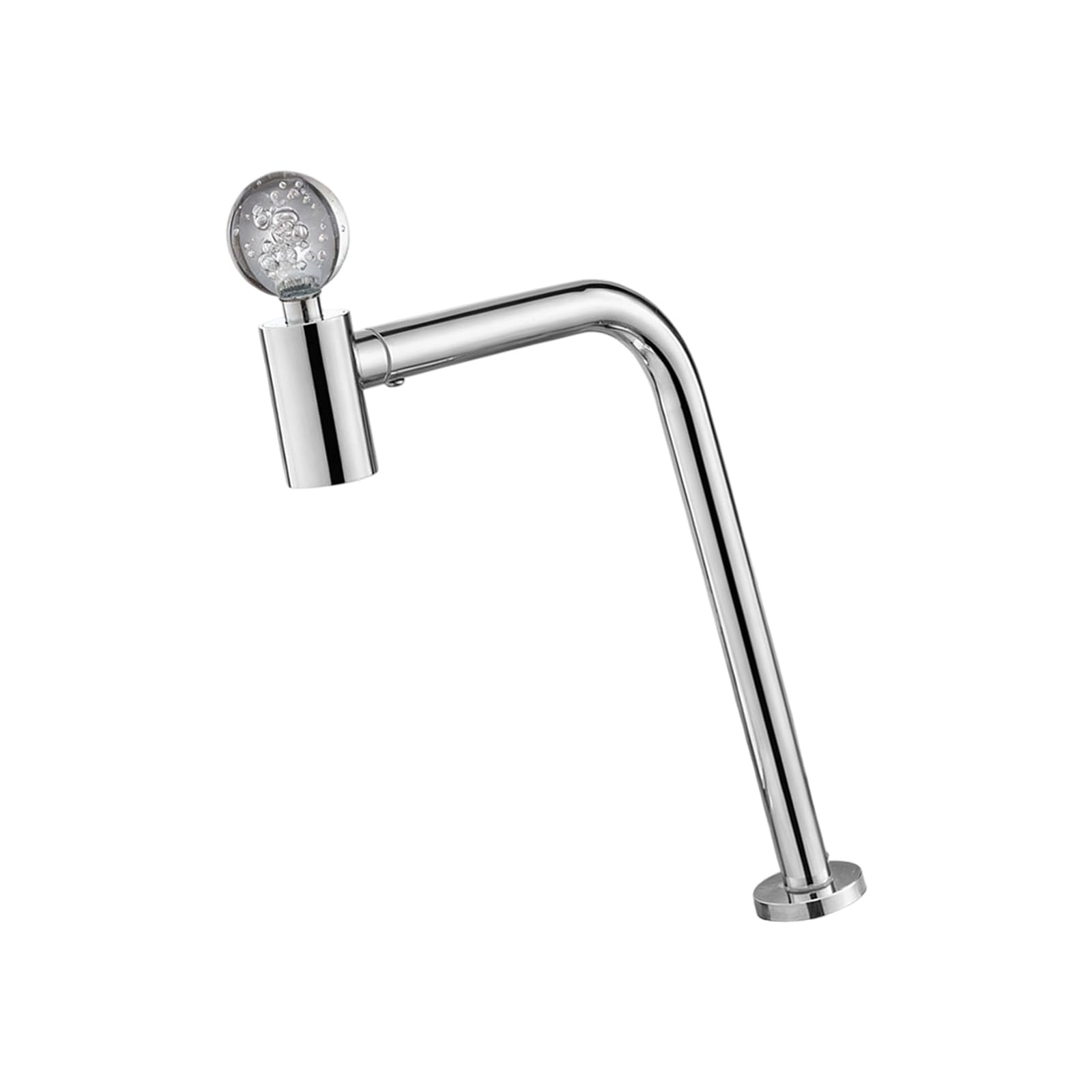 Msioytog Silver Premium Rustless Steel Sink Faucet Ball Handle And 360 Degree Rotations For Smooth Operations Comfort Rustless Steel Sprays Faucet