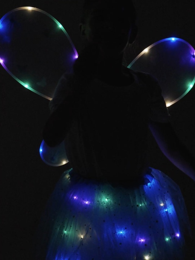 Disfraz de alas led de mariposa para niñas miniatura 7