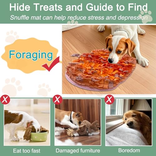GmwyCzV Schnüffelteppich Hund, Waschbar Schnüffelmatte für Hunde, Robuste Futter Schnüffeln Fütterung Matte, Snuffle Mat for Dogs, für Langeweile und Stressabbau Ermutigt Hunde Langsam Fressen