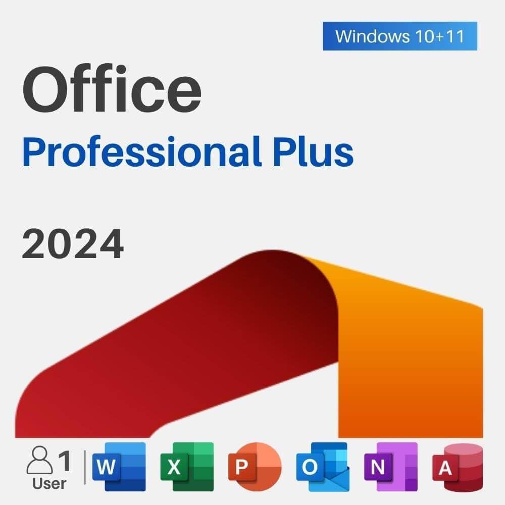 Microsoft Office 2024 Professional Plus | Licenza a vita / NESSUN ABBONAMENTO | 1 PC | Attivazione online | Nessun CD/DVD o USB