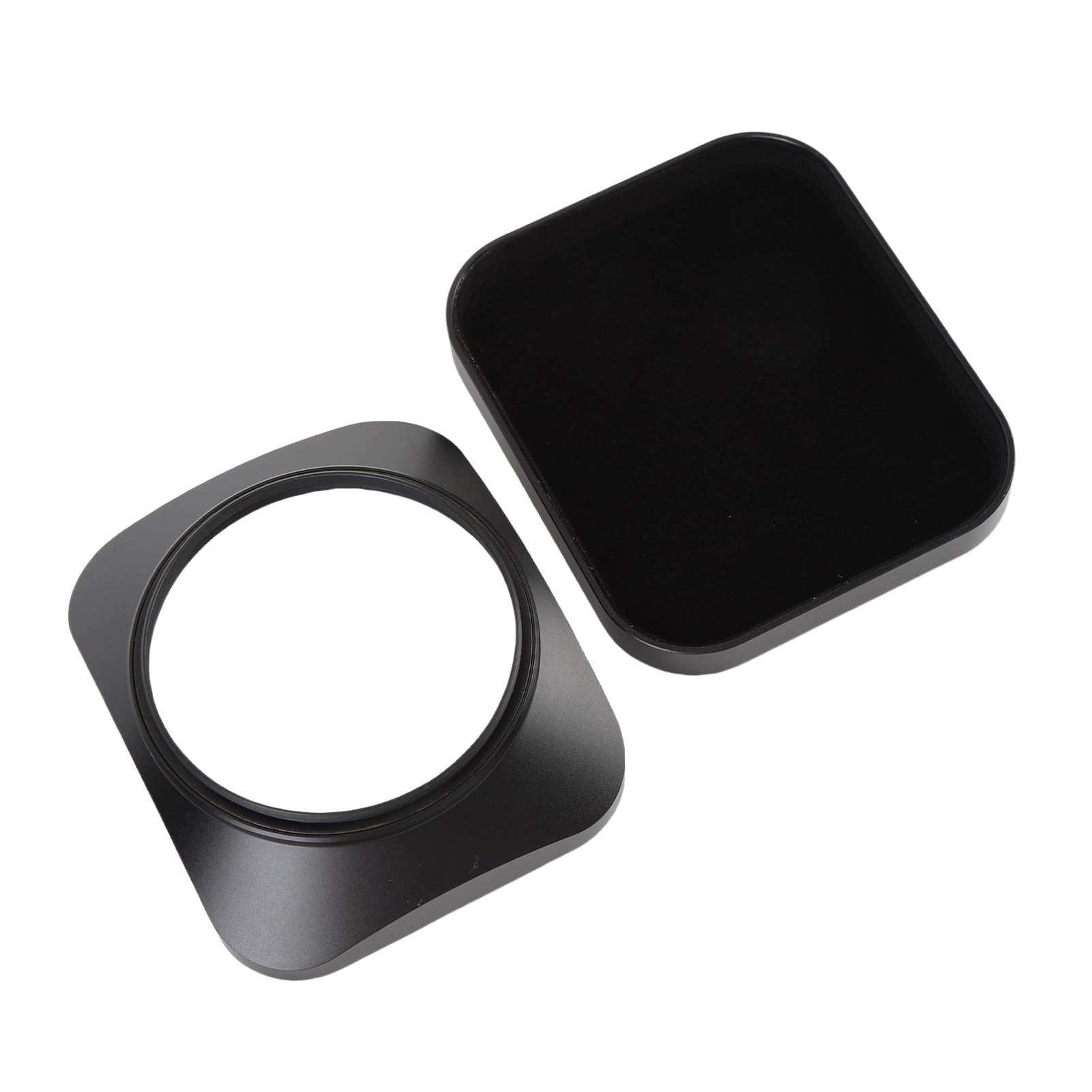 Parasol Cuadrado para Lente de Cámara Protector de Sombra para Parasol con Procesamiento CNC Preciso con Tapa para Antirreflejos y Protección contra Impactos para Grabación en Exteriores (52mm)