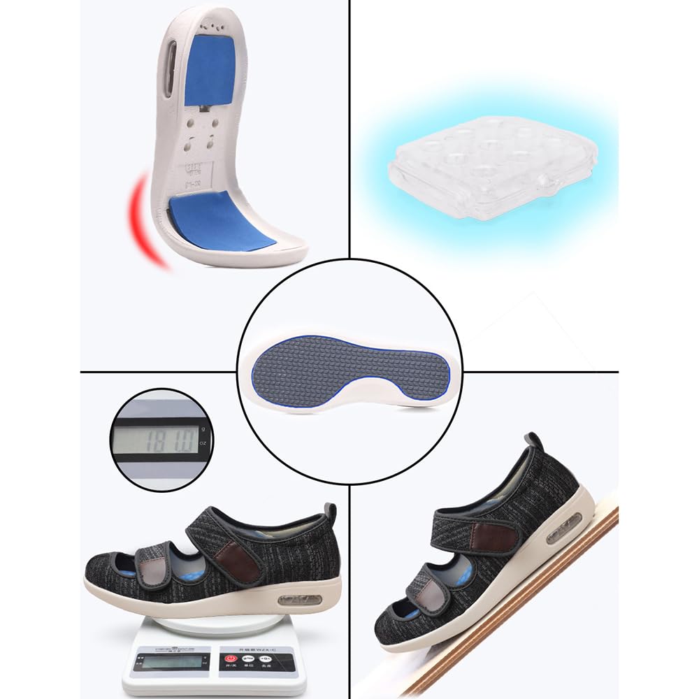 Diabetiker Schuhe Sommer Walkingschuhe Damen Orthopädische Schuhe Extra Weit Gesundheitsschuhe Verbandschuh Sandalen Sneakers Nahtloser Ultraleicht Für Senioren Geschwollene Füße