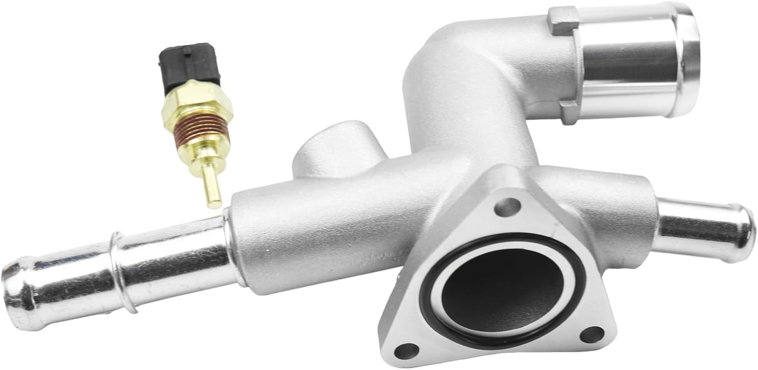 25600-2E500 Engine Coolant Al Die-Casting Water Outlet With Sensor Replacement for 25600-2e500 Fit for 2015-2021 Hyundai Tucson Dohc Gdi Wagon 5door 5p25600-2e500