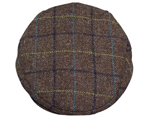 WALKER AND HAWKES - Abraham Moon Tweed Alfred Flat Cap - Oak Brown - 2X-Large (61cm), XXL - Image 4