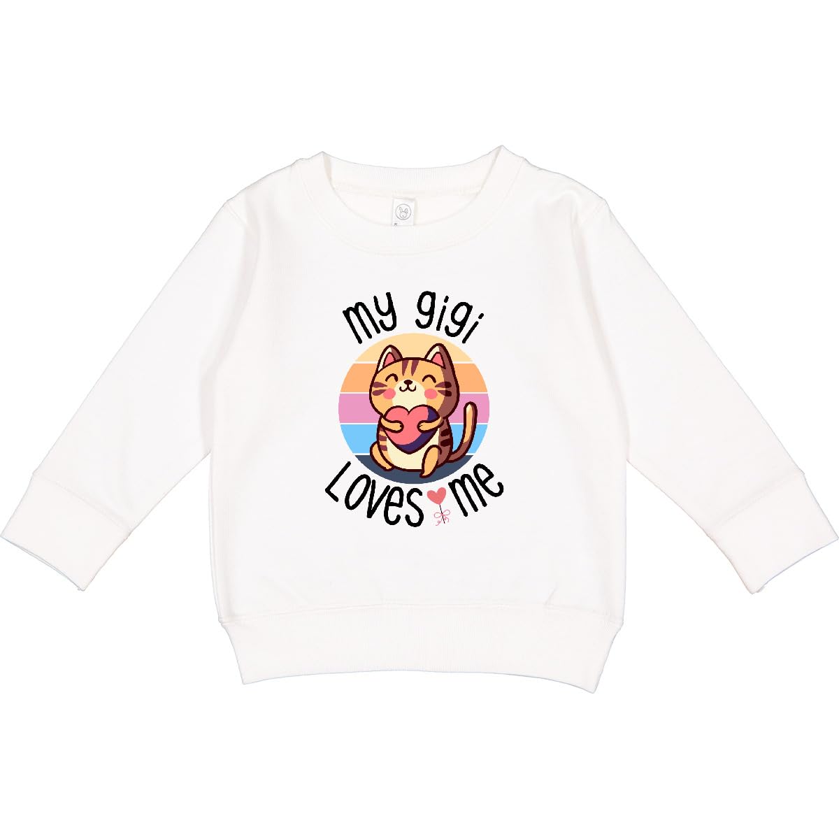 inktastic My Gigi Loves Me Grandkids Cat Toddler Sweatshirt 2T White 43694