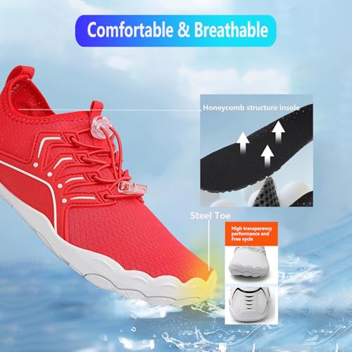 Image of Hike Barefoot Shoes Women Men Pro Water Footwear Wide Toe Box Non-Slip Unisex Athletic Outdoor Running Shoes