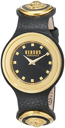 Preisvergleich Produktbild Versus Versace Damen Analog Quarz Uhr mit Leder Armband SCG020016