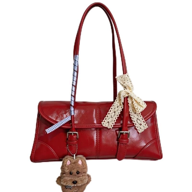Sac à bandoulière en cuir synthétique souple et polyvalent Y2k