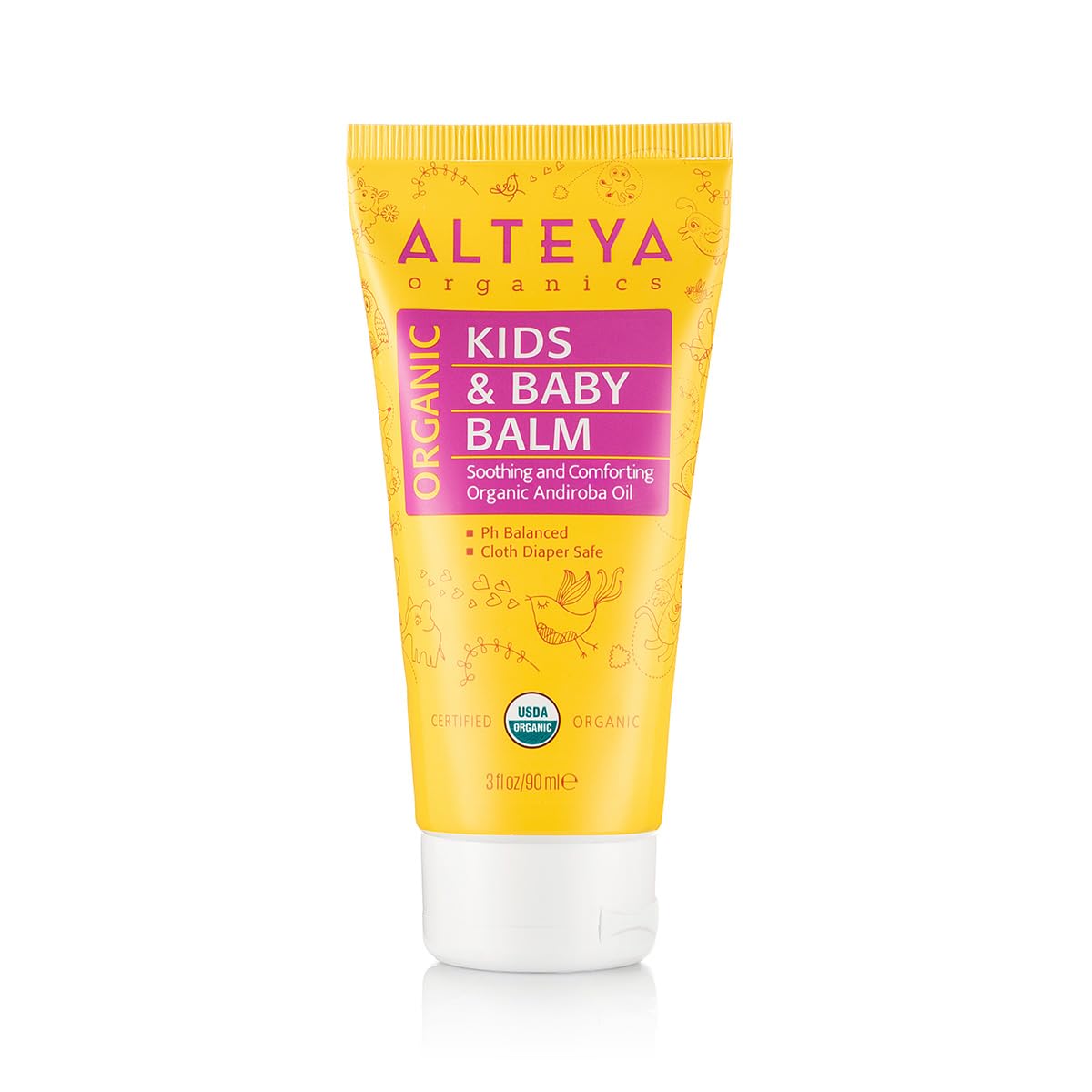 Alteya Organic Balsamo Da Bambini 90 Ml – Usda Certificato Organico, Vincitore Di Premio, Puro Bio Naturale Trattamento Per Cura Pelle, Basato Su Olio Essenziale Di Rosa Bulgara.-image