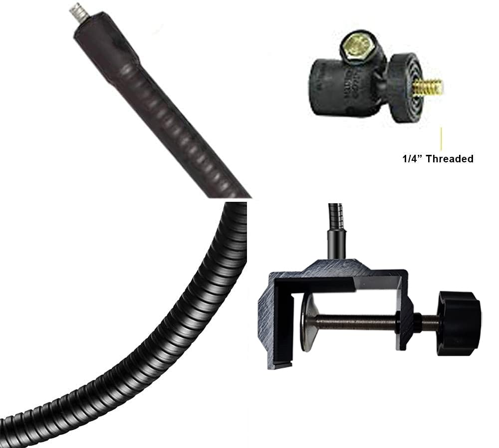 Supporto Per Webcam A Collo Di Cigno - Braccio Flessibile Con Morsetto - Compatibile Logitech C920, Brio - Foto 7