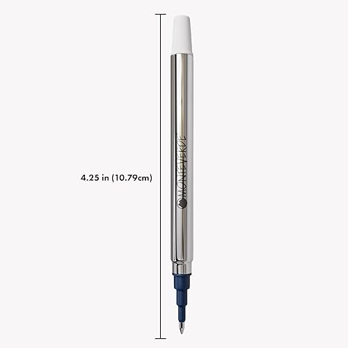 Miniatura 3 de Monteverde Recambio de punta redonda para bolígrafos Sheaffer Rollerball, punta fina, azul y negro, 2 por paquete (S222BB)