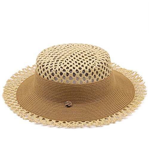 Chapeau Panama femme et homme en paille naturelle taille 55-58cm