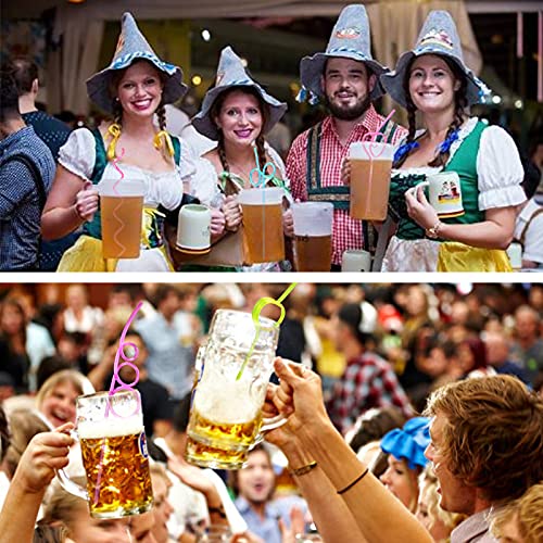 Vokoy 20Pcs Crazy Loop Straws, Colorful Reusable Drinking Straws Funny Straws For Kids, Birthday Party, Parties, Carnivals #TOP7