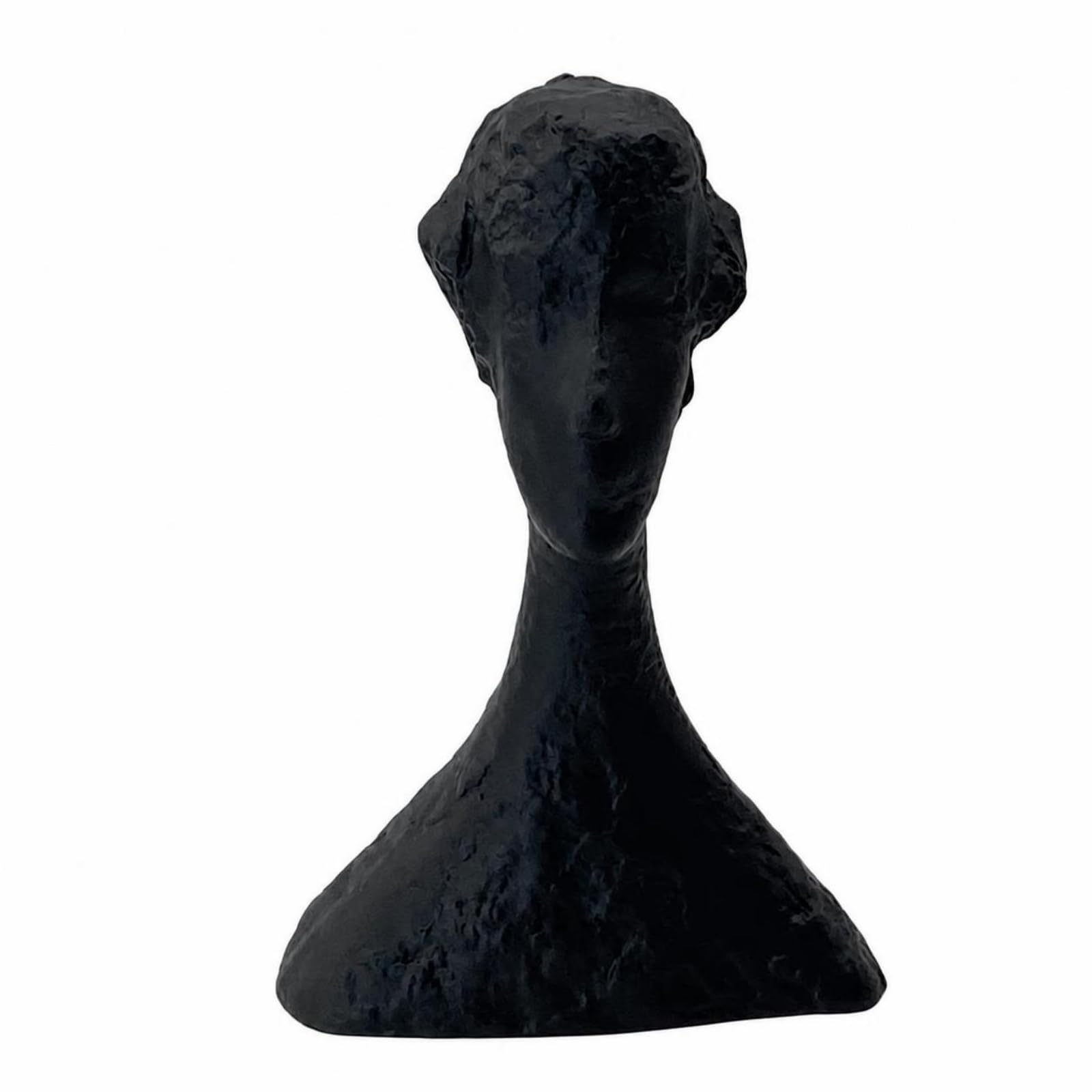 Busto Resina Minimalista, Negro, 175 × 90 × 260 Mm